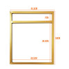 Trio de Suportes Estilo Industrial Duplo Dourado de Parede para Prateleiras de 40cm