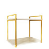 Trio de Suportes Estilo Industrial Duplo Dourado de Parede para Prateleiras de 40cm