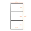 Trio de Suportes Estilo Industrial Triplo de Teto e Parede para Prateleiras de 40cm
