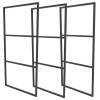 Trio de Suportes Estilo Industrial Triplo de Teto e Parede para Prateleiras de 40cm