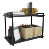 Kit Prateleira Estilo Industrial Dupla em MDF Preto 30cm